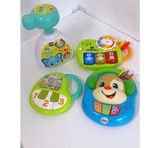 VTech Fisher-Price Baby Learning Toy Bundle Sudsy Soap Puppy Music Player 4pc